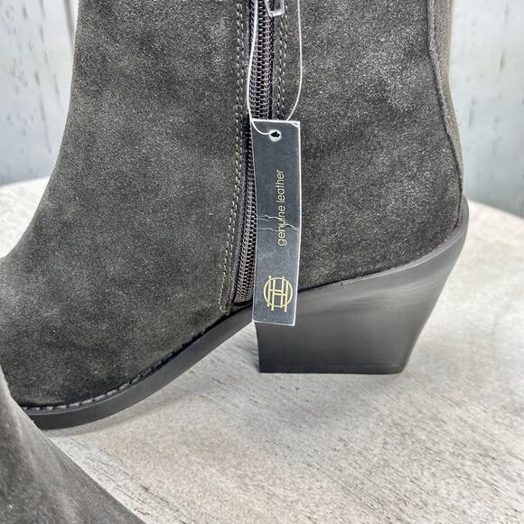 House of Harlow Womens Ankle Boots Size 6.5 Brown Leather Vintage Style Boot New - Picture 4 of 13